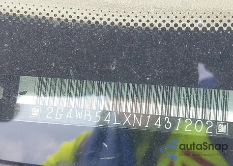 1992 Buick Regal Custom из США, поврежденный, VIN 2G4WB54LXN1431202